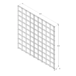 6ft Pine Trellis Panel, Pack Of 3 (W)183cm X (H)183cm -Outlet Power Lawn Mower Store 6ft pine trellis panel pack of 3 w 183cm x h 183cm5013053173367 18bq