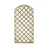 Arched Pine Trellis Panel (W)90cm X (H)180cm