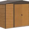 Arrow Woodvale 10x6 Apex Coffee Metal Shed