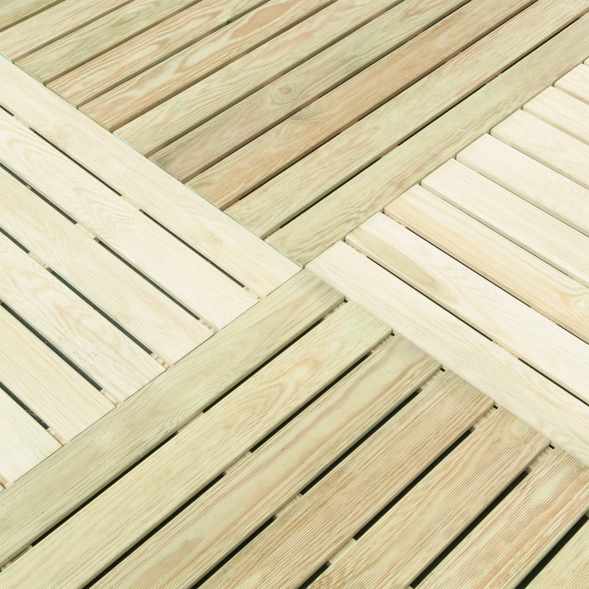 Durance Green Softwood Deck Tile (L)1m (W)1000mm (T)28mm 2 Durance Green Softwood Deck Tile (L)1m (W)1000mm (T)28mm - Image 2