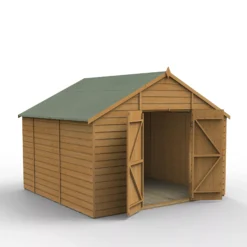 Forest Garden 10x10 Apex Dip Treated Shiplap Wooden Shed With Floor - Assembly Service Included