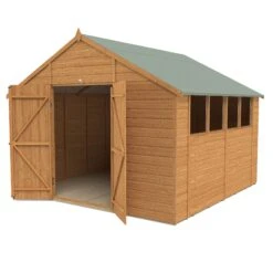 Forest Garden 10x10 Ft Apex Shiplap Wooden 2 Door 4 Windows Shed With Floor - Assembly Service Included -Outlet Power Lawn Mower Store forest garden 10x10 ft apex shiplap wooden 2 door 4 windows shed with floor assembly service included5013053182789 02c bq