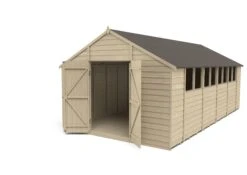 Forest Garden 20x10 Ft Apex Overlap Wooden 2 Door 8 Windows Shed With Floor - Assembly Service Included -Outlet Power Lawn Mower Store forest garden 20x10 ft apex overlap wooden 2 door 8 windows shed with floor assembly service included5013053178089 21c bq