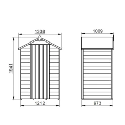 Forest Garden 4x3 Apex Dip Treated Overlap Wooden Shed With Floor (Base Included) - Assembly Service Included -Outlet Power Lawn Mower Store forest garden 4x3 apex dip treated overlap wooden shed with floor base included assembly service included5013053176726 01t bq