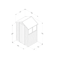 Forest Garden 4x3 Apex Dip Treated Shiplap Wooden Shed With Floor -Outlet Power Lawn Mower Store forest garden 4x3 apex dip treated shiplap wooden shed with floor5013053194065 02t