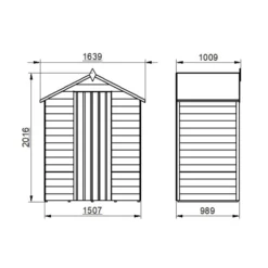 Forest Garden 5x3 Ft Apex Overlap Wooden Shed With Floor (Base Included) -Outlet Power Lawn Mower Store forest garden 5x3 ft apex overlap wooden shed with floor base included 5013053177068 01t bq