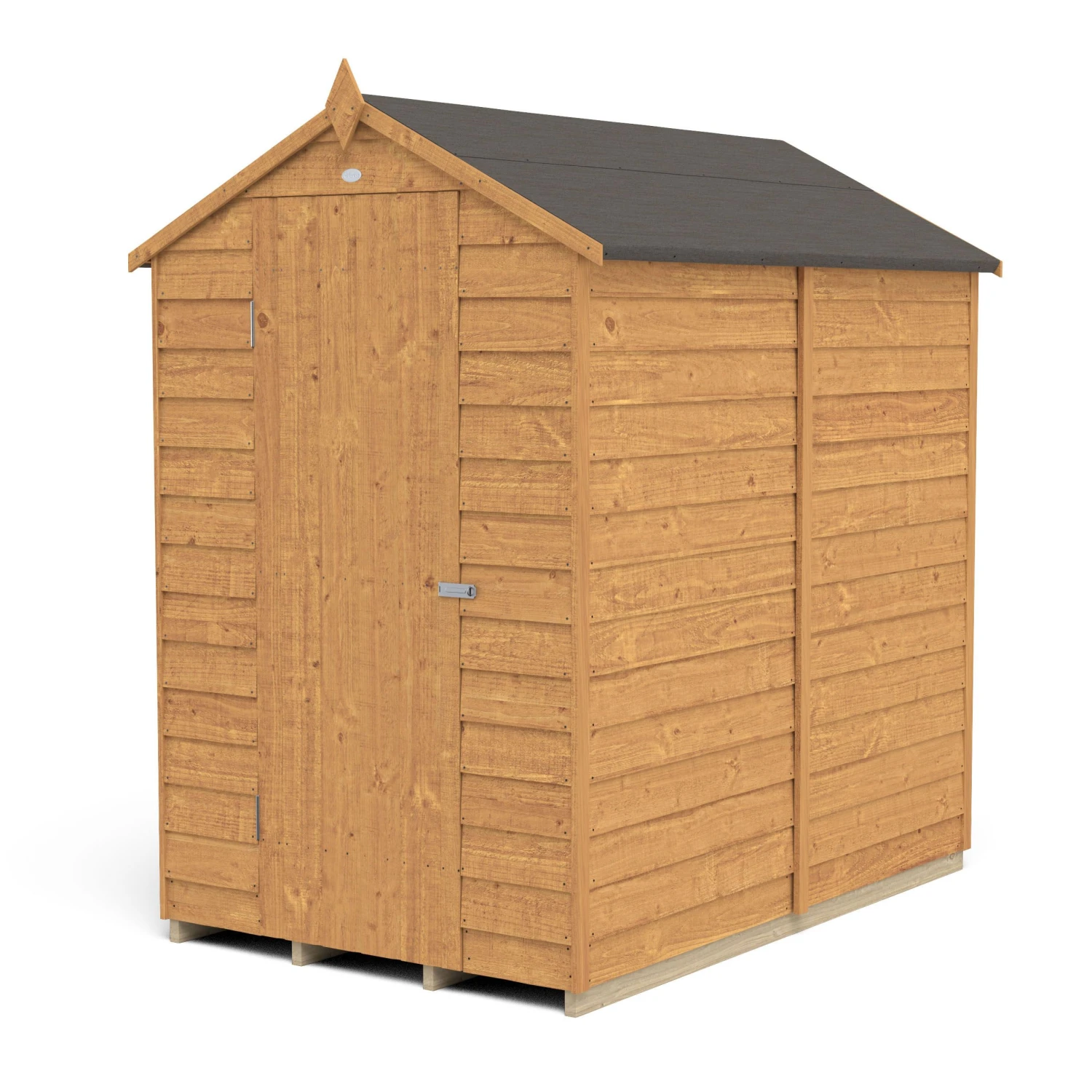 Forest Garden 6x4 Apex Dip Treated Overlap Wooden Shed With Floor - Assembly Service Included 2 Forest Garden 6x4 Apex Dip Treated Overlap Wooden Shed With Floor - Assembly Service Included - Image 2