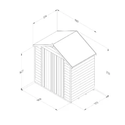 Forest Garden 6x4 Apex Pressure Treated Overlap Wooden Shed With Floor (Base Included) - Assembly Service Included -Outlet Power Lawn Mower Store forest garden 6x4 apex pressure treated overlap wooden shed with floor base included assembly service included5013053192122 01t