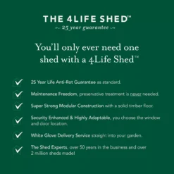 Forest Garden 6x4 Apex Pressure Treated Overlap Wooden Shed With Floor (Base Included) - Assembly Service Included -Outlet Power Lawn Mower Store forest garden 6x4 apex pressure treated overlap wooden shed with floor base included assembly service included5013053192801 03t