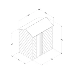 Forest Garden 6x4 Ft Reverse Apex Overlap Wooden Shed With Floor (Base Included) - Assembly Service Included -Outlet Power Lawn Mower Store forest garden 6x4 ft reverse apex overlap wooden shed with floor base included assembly service included5013053192917 01t