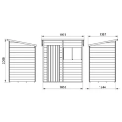 Forest Garden 6x4 Pent Dip Treated Overlap Wooden Shed With Floor -Outlet Power Lawn Mower Store forest garden 6x4 pent dip treated overlap wooden shed with floor5013053178331 01t bq
