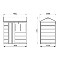 Forest Garden 6x4 Reverse Apex Dip Treated Overlap Wooden Shed With Floor - Assembly Service Included -Outlet Power Lawn Mower Store forest garden 6x4 reverse apex dip treated overlap wooden shed with floor assembly service included5013053178119 01t bq