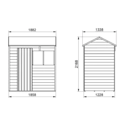 Forest Garden 6x4 Reverse Apex Pressure Treated Overlap Wooden Shed With Floor - Assembly Service Included -Outlet Power Lawn Mower Store forest garden 6x4 reverse apex pressure treated overlap wooden shed with floor assembly service included5013053178164 01t bq