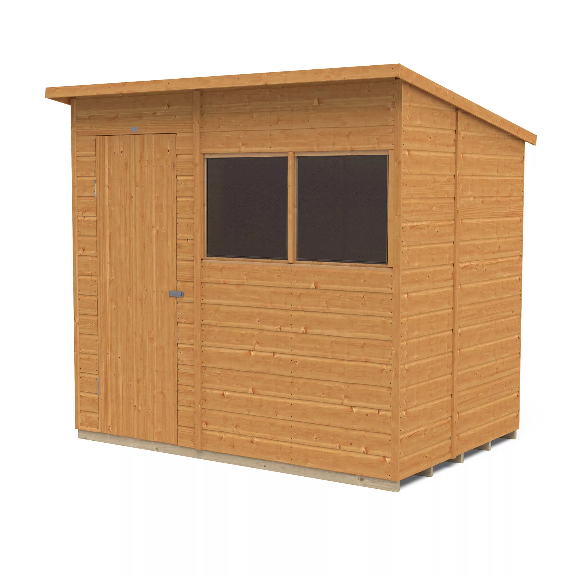 Forest Garden 7x5 Ft Pent Shiplap Wooden 2 Windows Shed With Floor - Assembly Service Included 3 Forest Garden 7x5 Ft Pent Shiplap Wooden 2 Windows Shed With Floor - Assembly Service Included - Image 3