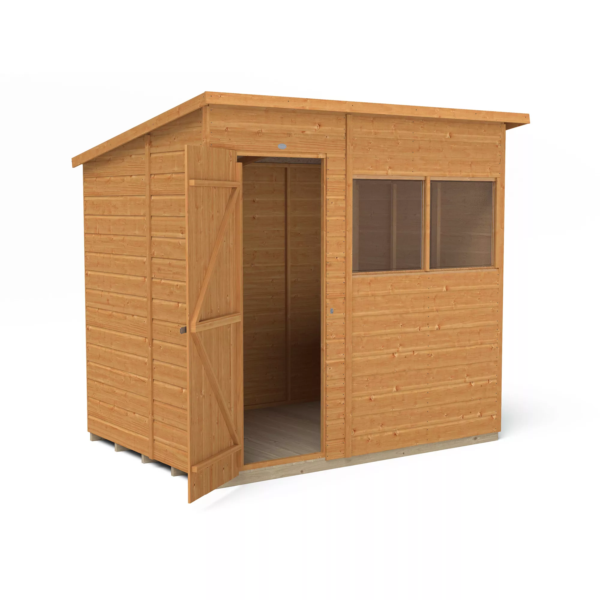 Forest Garden 7x5 Ft Pent Shiplap Wooden 2 Windows Shed With Floor - Assembly Service Included 4 Forest Garden 7x5 Ft Pent Shiplap Wooden 2 Windows Shed With Floor - Assembly Service Included - Image 4