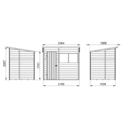 Forest Garden 7x5 Pent Dip Treated Overlap Wooden Shed With Floor (Base Included) 13 Forest Garden 7x5 Pent Dip Treated Overlap Wooden Shed With Floor (Base Included) -Outlet Power Lawn Mower Store forest garden 7x5 pent dip treated overlap wooden shed with floor base included 5013053178454 01t bq