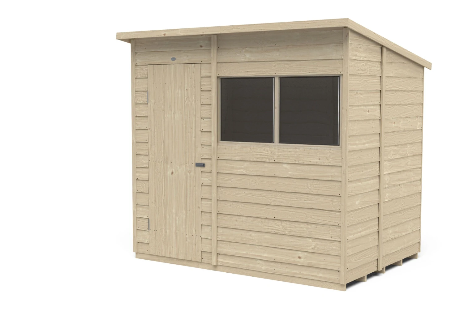 Forest Garden 7x5 Pent Pressure Treated Overlap Wooden Shed With Floor (Base Included) - Assembly Service Included 2 Forest Garden 7x5 Pent Pressure Treated Overlap Wooden Shed With Floor (Base Included) - Assembly Service Included - Image 2