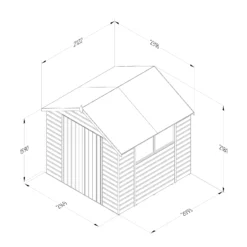 Forest Garden 7x7 Apex Dip Treated Shiplap Wooden Shed With Floor (Base Included) - Assembly Service Included -Outlet Power Lawn Mower Store forest garden 7x7 apex dip treated shiplap wooden shed with floor base included assembly service included5013053194164 02i