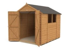 Forest Garden 8x6 Apex Dip Treated Overlap Wooden Shed With Floor (Base Included) -Outlet Power Lawn Mower Store forest garden 8x6 apex dip treated overlap wooden shed with floor base included 5013053177563 21c bq