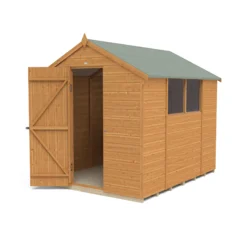Forest Garden 8x6 Ft Apex Shiplap Wooden 2 Windows Shed With Floor (Base Included) - Assembly Service Included -Outlet Power Lawn Mower Store forest garden 8x6 ft apex shiplap wooden 2 windows shed with floor base included assembly service included5013053178744 02c bq