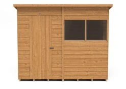 Forest Garden 8x6 Pent Dip Treated Overlap Wooden Shed With Floor (Base Included) - Assembly Service Included -Outlet Power Lawn Mower Store forest garden 8x6 pent dip treated overlap wooden shed with floor base included assembly service included5013053178560 02c bq