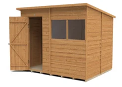 Forest Garden 8x6 Pent Dip Treated Overlap Wooden Shed With Floor (Base Included) - Assembly Service Included -Outlet Power Lawn Mower Store forest garden 8x6 pent dip treated overlap wooden shed with floor base included assembly service included5013053178560 21c bq