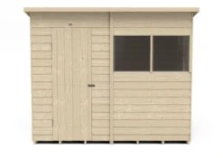Forest Garden 8x6 Pent Pressure Treated Overlap Wooden Shed With Floor (Base Included) - Assembly Service Included -Outlet Power Lawn Mower Store forest garden 8x6 pent pressure treated overlap wooden shed with floor base included assembly service included5013053178614 02c bq