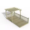 Forest Garden Grey Pergola & Decking Kit, X4 Post X3 Balustrade (H) 2.5m X (W) 5.2m - Canopy Included