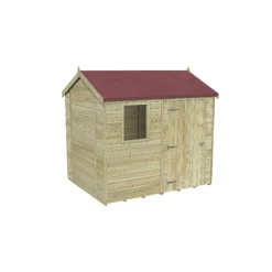 Forest Garden Timberdale 8x6 Ft Reverse Apex Tongue & Groove Wooden Shed With Floor (Base Included)