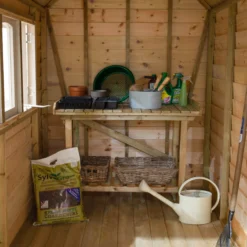 Forest Retreat 8x5 Apex Pressure Treated Overlap Cream Shed With Floor - Assembly Service Included -Outlet Power Lawn Mower Store forest retreat 8x5 apex pressure treated overlap cream shed with floor assembly service included5013053176535 36c bq