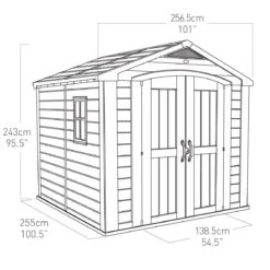 Keter Factor 8x8 Apex Beige Plastic Shed With Floor 31 Keter Factor 8x8 Apex Beige Plastic Shed With Floor -Outlet Power Lawn Mower Store keter factor 8x8 apex beige plastic shed with floor7290103664954 01t