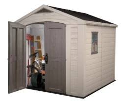 Keter Factor 8x8 Apex Beige Plastic Shed With Floor 26 Keter Factor 8x8 Apex Beige Plastic Shed With Floor -Outlet Power Lawn Mower Store keter factor 8x8 apex beige plastic shed with floor7290103664954 22c