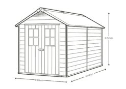 Keter Newton 7x11 Ft Apex Tongue & Groove Composite Shed With Floor -Outlet Power Lawn Mower Store keter newton 7x11 ft apex tongue groove composite shed with floor7290112631688 01t bq