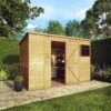 Mercia 10x6 Ft Pent Overlap Wooden 2 Windows Shed With Floor