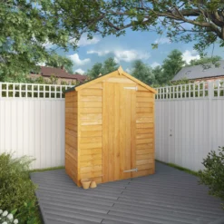Mercia 5x3 Ft Apex Overlap Wooden Shed With Floor -Outlet Power Lawn Mower Store mercia 5x3 ft apex overlap wooden shed with floor5029442090269 01i