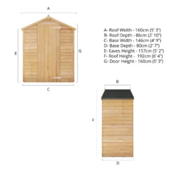 Mercia 5x3 Ft Apex Overlap Wooden Shed With Floor -Outlet Power Lawn Mower Store mercia 5x3 ft apex overlap wooden shed with floor5029442090269 01t