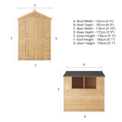Mercia 6x4 Ft Apex Overlap Wooden 2 Windows Shed With Floor -Outlet Power Lawn Mower Store mercia 6x4 ft apex overlap wooden 2 windows shed with floor5029442075099 01t