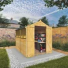 Mercia 8x6 Ft Apex Overlap Wooden 2 Door 4 Windows Shed With Floor