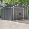 Palram - Canopia Yukon With Floor 11x13.1 Apex Dark Grey Plastic Shed With Floor