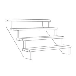 Richard Burbidge Redwood Deck Step (W)1066mm (T)40mm, Set Of 6 -Outlet Power Lawn Mower Store richard burbidge redwood deck step w 1066mm t 40mm set of 65000473080368 01t BQ