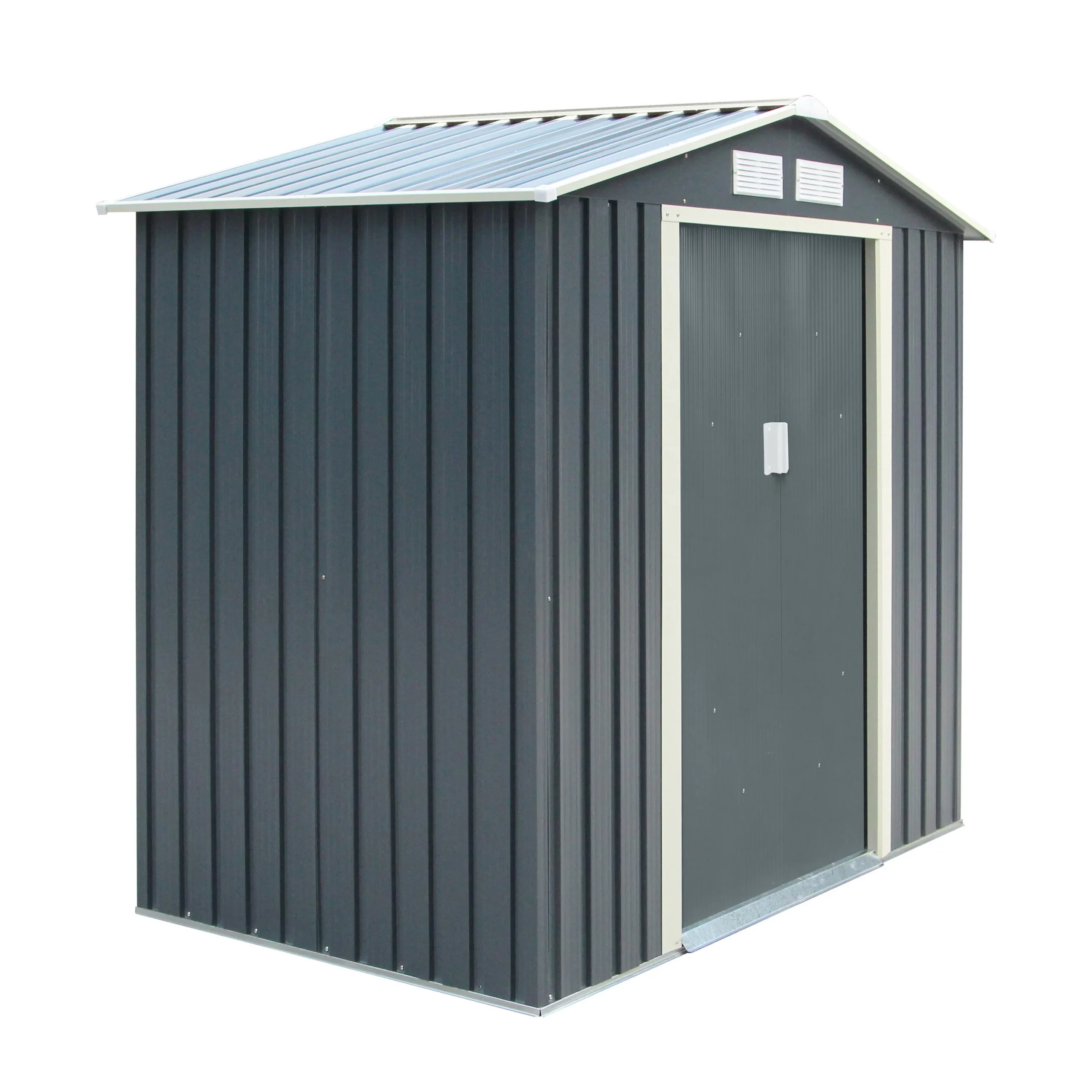 Rowlinson Trentvale 6x4 Apex Dark Grey Metal Shed 3 Rowlinson Trentvale 6x4 Apex Dark Grey Metal Shed - Image 3