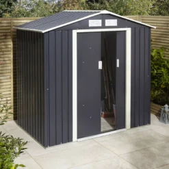 Rowlinson Trentvale 6x4 Apex Dark Grey Metal Shed 20 Rowlinson Trentvale 6x4 Apex Dark Grey Metal Shed -Outlet Power Lawn Mower Store rowlinson trentvale 6x4 apex dark grey metal shed5013856206309 03i bq