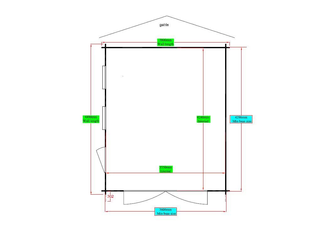 Shire 13x15 Bradenham Wooden Garage (Base Included) - Assembly Service Included 9 Shire 13x15 Bradenham Wooden Garage (Base Included) - Assembly Service Included - Image 9