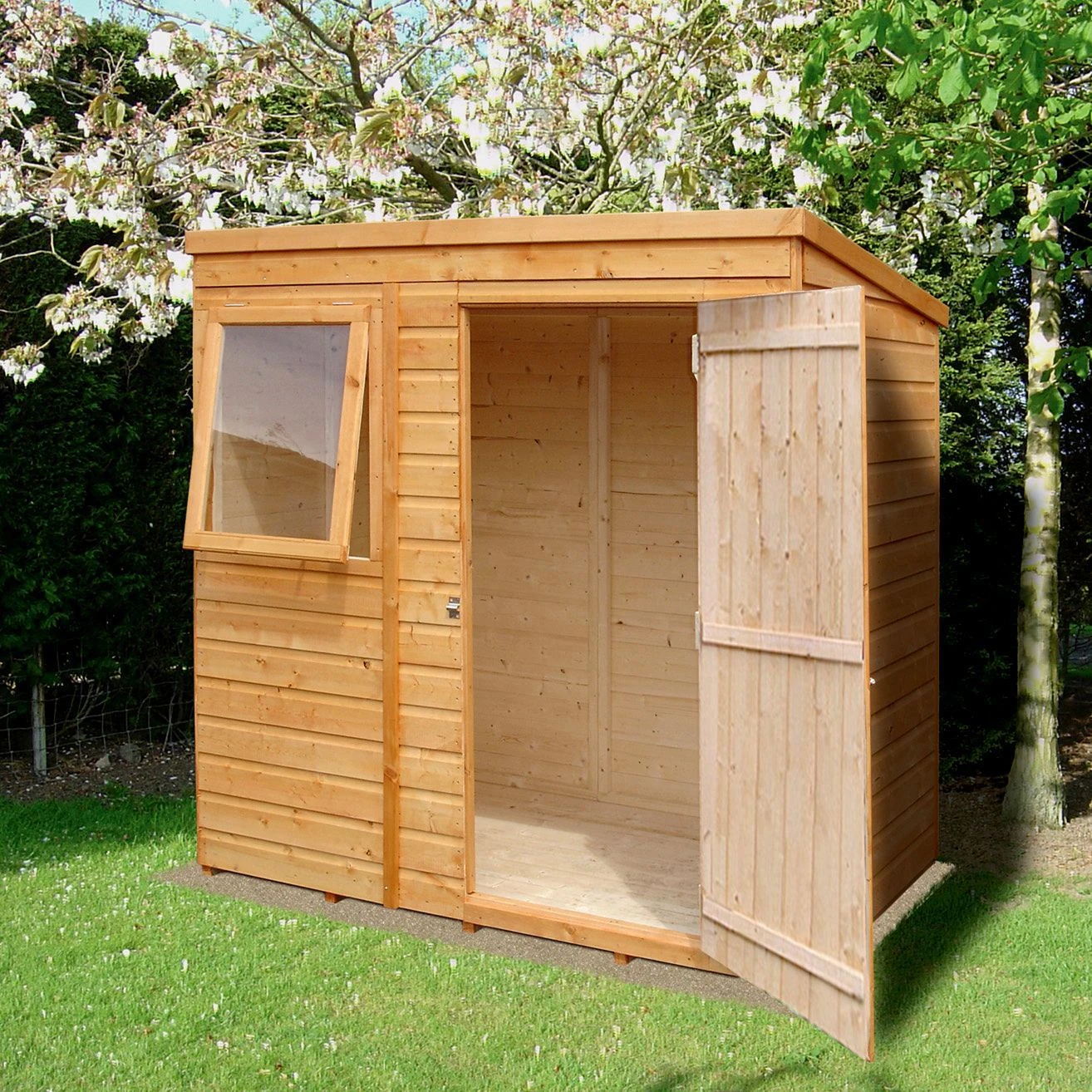 Shire 6x4 Pent Dip Treated Shiplap Wooden Shed With Floor 8 Shire 6x4 Pent Dip Treated Shiplap Wooden Shed With Floor - Image 8