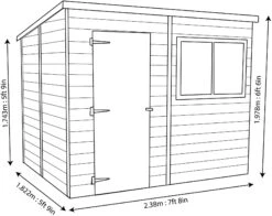 Shire Caldey 8x6 Ft Pent Shiplap Wooden 2 Windows Shed With Floor -Outlet Power Lawn Mower Store shire caldey 8x6 ft pent shiplap wooden 2 windows shed with floor5019804668403 03t