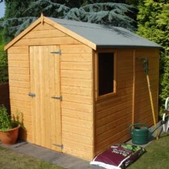 Shire Durham 8x6 Ft Apex Shiplap Wooden Shed With Floor (Base Included) -Outlet Power Lawn Mower Store shire durham 8x6 ft apex shiplap wooden shed with floor base included 5019804861545 06bq