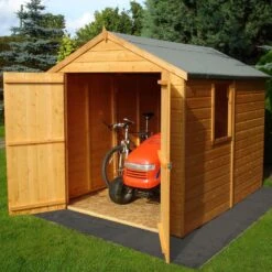 Shire Warwick 8x6 Ft Apex Shiplap Wooden Shed With Floor (Base Included) -Outlet Power Lawn Mower Store shire warwick 8x6 ft apex shiplap wooden shed with floor base included 5019804789528 01i bq