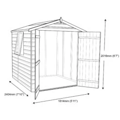 Shire Warwick 8x6 Ft Apex Shiplap Wooden Shed With Floor (Base Included) -Outlet Power Lawn Mower Store shire warwick 8x6 ft apex shiplap wooden shed with floor base included 5019804789528 03t